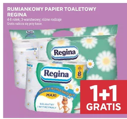 Rumiankowy papier toaletowy Regina promocja w Stokrotka