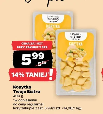 Kopytka Twoje Bistro promocja w Netto