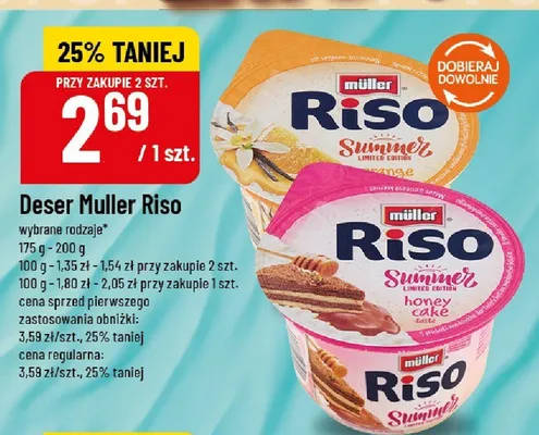 Deser ryżowy Muller Riso Summer Honey Cake promocja w POLOmarket