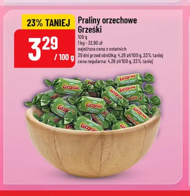 Praliny orzechowe Grześki promocja w POLOmarket