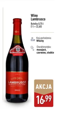 Wino Lambrusco dell'Emilia promocja w Aldi