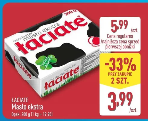 Masło ekstra promocja w Aldi