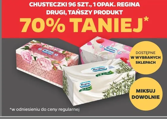 Chusteczki 96 szt., 1 opak. Regina promocja w Netto