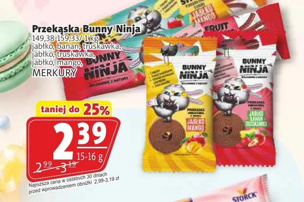 Przekąska Bunny Ninja Merkury promocja w Prim Market