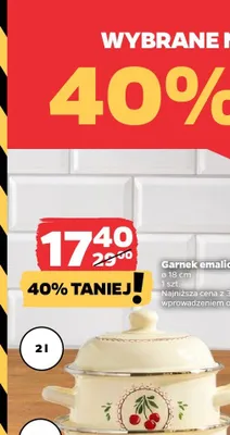 Garnek emaliowany 4 l promocja w Netto