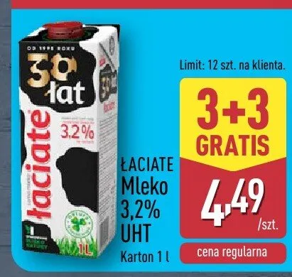 Mleko 3,2% UHT promocja w Aldi