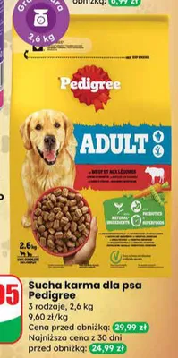 Karma dla psa protein+ Pedigree promocja w Dino
