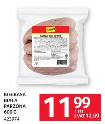 Kiełbasa biała parzona 600 g promocja w Selgros