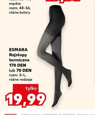 Rajstopy termiczne 170 DEN Esmara promocja w Kaufland