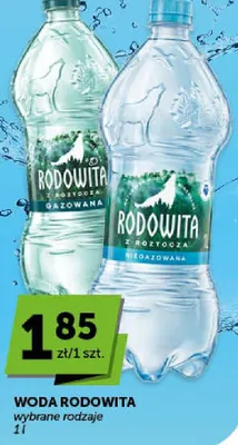Woda Rodowita gazowana 1l promocja w Euro Sklep