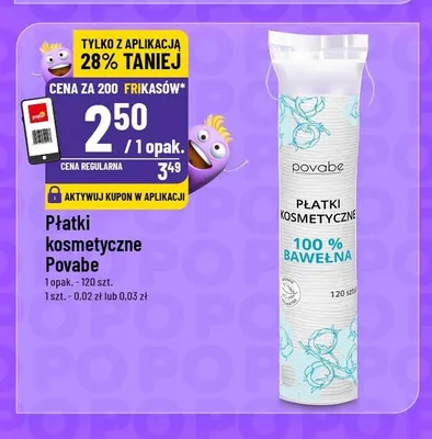 Płatki kosmetyczne Povabe promocja w POLOmarket