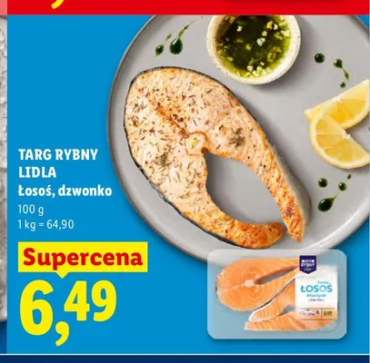 Łosoś dzwonko Targ Rybny Lidla promocja w Lidl
