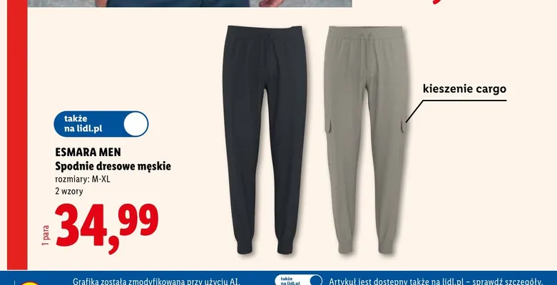 Spodnie dresowe męskie promocja w Lidl