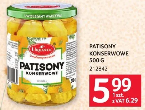 Patisony konserwowe Urbanek 500 g promocja w Selgros