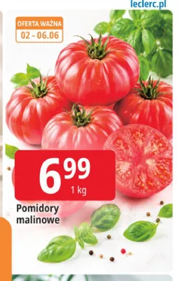 Pomidory malinowe promocja w Leclerc