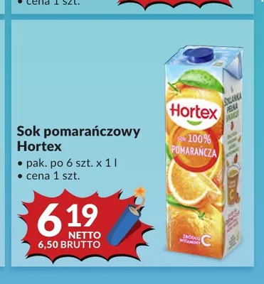 Sok pomarańczowy Hortex promocja w Makro