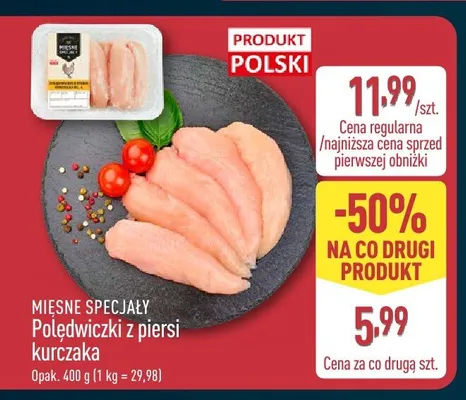 Polędwiczki z piersi kurczaka Mięsne Specjały promocja w Aldi