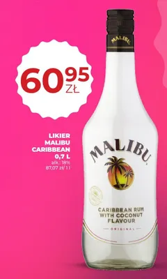 Likier Malibu Caribbean promocja w Duży Ben