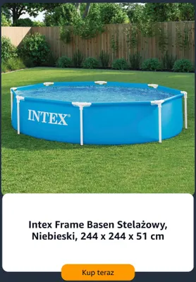 Basen stelażowy Intex Frame niebieski promocja w Amazon