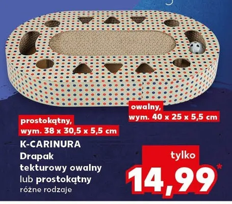 Drapak tekturowy owalny lub prostokątny promocja w Kaufland
