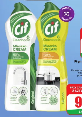 Mleczko do czyszczenia Cif Lemon promocja w Dino