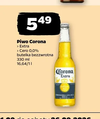 Piwo bezalkoholowe Corona Cero promocja w Netto