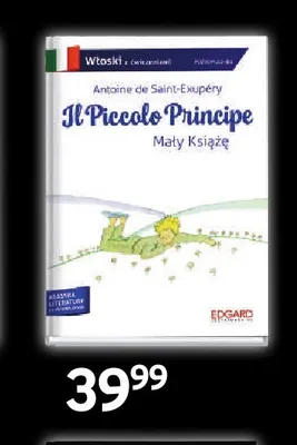 Książka Il Piccolo Principe Mały Książę Edgard promocja w Empik