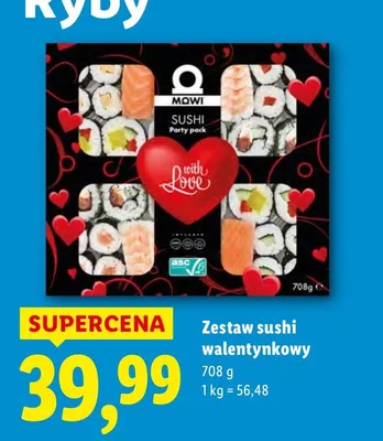 Zestaw sushi walentynkowy promocja w Lidl