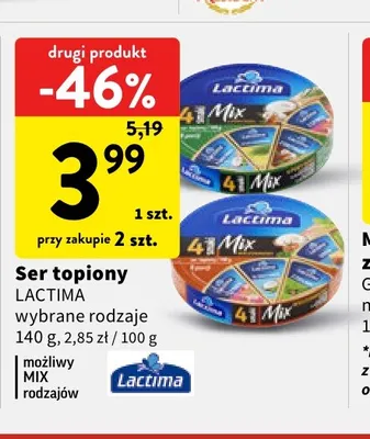 Ser topiony Lactima promocja w Intermarche