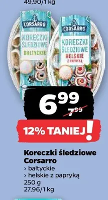 Koreczki śledziowe helskie z papryką Corsarro promocja w Netto
