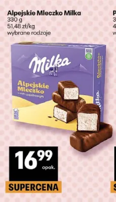 Alpejskie Mleczko Milka promocja w Delikatesy Centrum