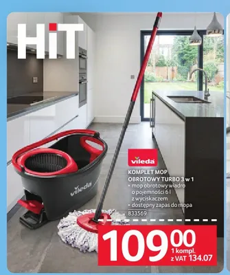 Komplet mop obrotowy Turbo 3 w 1 Vileda promocja w Selgros