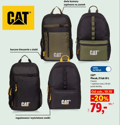 Plecak 21 l CAT promocja w Lidl
