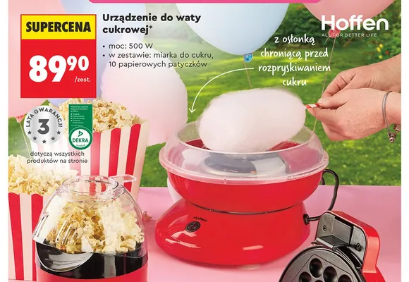 Urządzenie do waty cukrowej Hoffen 500W promocja w Biedronka