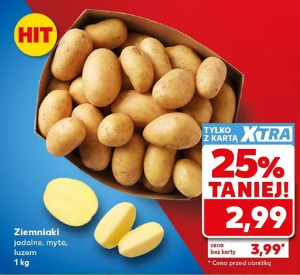 Ziemniaki jadalne myte luzem promocja w Kaufland