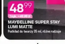 Podkład do twarzy Maybelline Super Stay Lumi Matte promocja w Drogerie Koliber