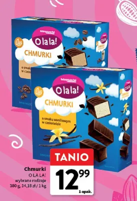 Chmurki o smaku waniliowym w czekoladzie O la la! promocja w Intermarche