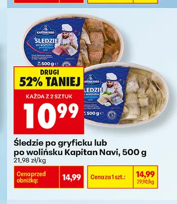 Śledzie po gryficku Kapitan Navi promocja w Biedronka