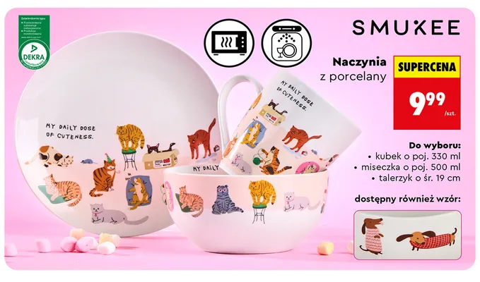 Kubek z porcelany Smukee promocja w Biedronka
