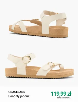 Sandały japonki Graceland promocja w Deichmann