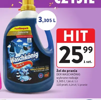 Żel do prania Der Waschkönig promocja w Intermarche