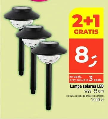 Lampa solarna LED wys. 35cm promocja w Dealz