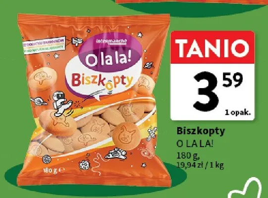 Biszkopty O la la! promocja w Intermarche