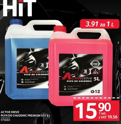 Płyn do chłodnic ACTIVE DRIVE Premium G12 5L promocja w Selgros