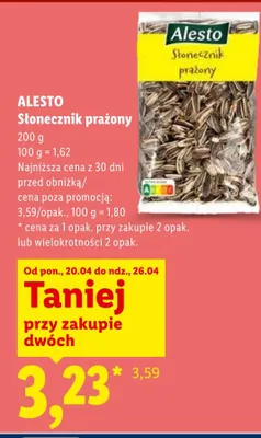 Słonecznik prażony promocja w Lidl