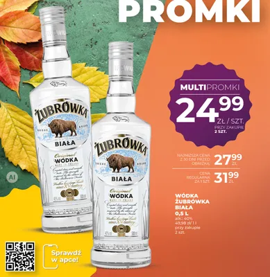 Wódka Żubrówka Biała promocja w Duży Ben