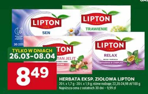 Herbata eksp. ziołowa sen, trawienie, relax promocja w Stokrotka