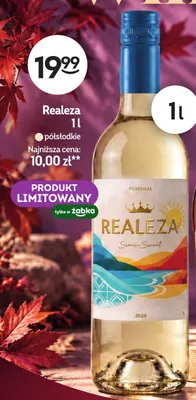 Wino czerwone Realeza półsłodkie promocja w Żabka