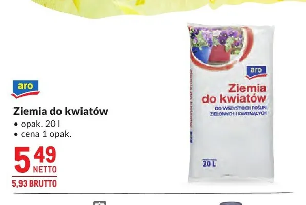 Ziemia do kwiatów aro promocja w Makro