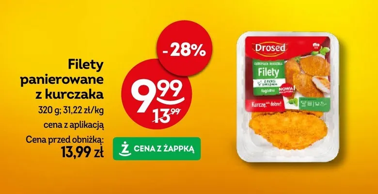Filety panierowane z kurczaka Drosed promocja w Żabka